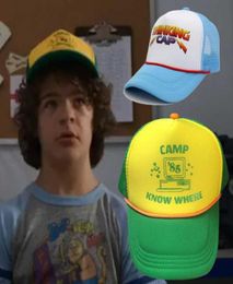 Stranger Things Season 4 Cotton Cap Cosplay Dustin Baseball Hat Mesh Thinking Sunshade Hats Adult Unisex Prop Party2371911