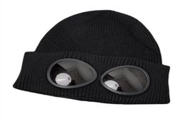 Two Lens Glasses Goggles Beanies Men Knitted Hats Skull Caps Outdoor Women Uniesex Winter Beanie Black Grey Bonnet Gorros4001784