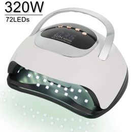 320W SUN X21 MAX Nail Dryer Machine 72 LEDs UV LED Lamp for Nails Gel Polish Curing Manicure 10306099s Timer LCD Display 240401