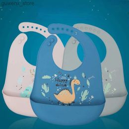 Bibs burp panni da bavagone in silicone bambino bavasole simpatico cartone animato per bambini da ragazzo regolabile pranzo per alimentazione per alimentazione impermeabile morbida y240412