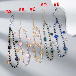 Crystal Bead Beads Cellphone Rope Pearl Cell Phone Lanyard Mobile Phone Strap Mobile Phone Chain Phone Case Lanyard