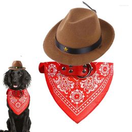 Dog Apparel Pet Costume 2 Pieces Suit Cowboy For Small Medium Large Dogs Halloween Clothes