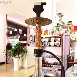 Accessories Heigh Quality Copper Hookah Model Wooden Shisha Matte Brass Hookah Removable Diffuser Adsorption Parts Nargile Water PipeL2403