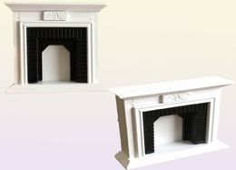 Mini Home for Doll White European Furniture Dolls House Model Building Kits 1 12 Wooden Dollhouse Creative Fireplace 2206106887317