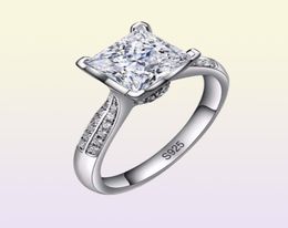 YHAMNI 100 Solid 925 Silver Rings Fine Jewellery Big Sona CZ Diamond Engagement Rings for Women Ring Size 4 5 6 7 8 9 10 1806623