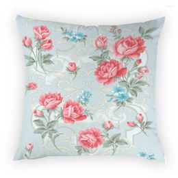 Pillow Throw Pillows Chair 45x45 Upholstery Colorful Sofa Pillowcase Cover Simple Rose Flower Home Decor Artistic Floral E2245