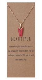 Acrylbutterfly -Anhänger Halskette Konstellation Legierung Anhänger Halskette Kette Juwely Geschenkkarte für Frauen5099666