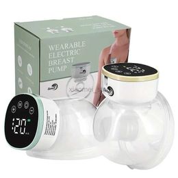 Breastpumps Breastpumps Portable Rechargeable Electric Breast Pump Integrated Silicone Breast Collector Wireless Wearable Hands Free Breast Pump Women 240412