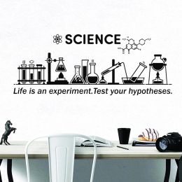 Science Inspire Quotes Wall Decal Vinyl Chemical Lab School Classroom Nursery Decor Life Sticker Bedroom Kids Room Mural DW21143