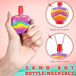 50/100PCSSand Art Bottle Necklaces Sand Craft Kit Sand Art Containers Party Supplies Party Favors DIY Art Activity Group