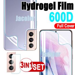 3 IN 1 Hydrogel Film For Samsung Galaxy S21 FE Plus Ultra 5G Back Camera Glass Sumsun Galaxi S 21 21Ultra S21FE Screen Protector