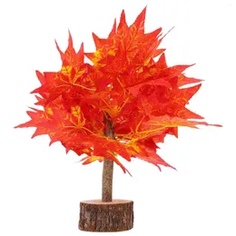 Decorative Flowers Autumn Maple Tree Model Artificial Bonsai Prop