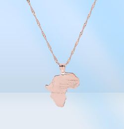 Silver Rose Gold Africa Map Pendant Necklace Hip Hop Jewellery Map of Africa3084340