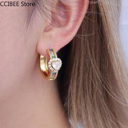 Dangle Earrings Fashion Jewelry Modern Girl Love Mix Color Foldable High Grade Feel Set 5A Zircon