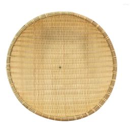 Dinnerware Sets Bamboo Bread Cover Home Woven Household Basket Kitchen Anti-mosquito Manual Fruit Cake