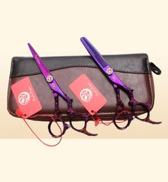 Hair Scissors 60quot 175cm 440C Purple Dragon Hairstyle Hairdressing Thinning Cutting Shears Professional Z90055137667