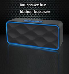 Double horn Speakers Hi-Fi stereo Bluetooth woofer wirless Subwoofer fashion o Player loudspeaker wireless Boombox portable Soundbar altavoz free ship3530070