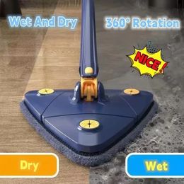 Extended Triangle Mop 360 Degree Rotation Hand Wash Free XShape Window Toilet Bathroom Floor Household Cleaning Ceiling 240412