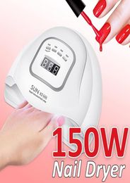 SUN X5 MAX 150W UV LED Nail Lamp Nail Dryer Curing All Gel Polish 10s 30s 60s 99s Smart Light Manicure Kit6251779