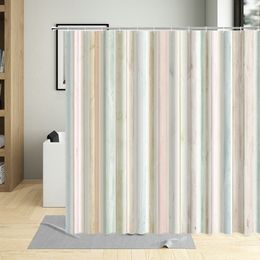 Northern Europe Simplicity Geometry Shower Curtain Pattern Wave Stripe Art Bathroom With Hook Waterproof Washable Fabric Suit