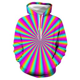 Designer Men's Hoodies Sweatshirts New Hot 3d Colourful Digital Print Loose Hooded Couple Hoodie Sports Baseball Jersey