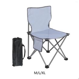 Camp Furniture Portable Cam Chair With Side Pocket Outdoor High Back Folding For Outside Park Beach Picnic Patio Lawn Drop Delivery Sp Dh0Vs