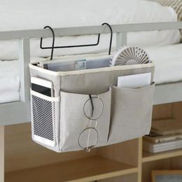 Storage Boxes Easy To Install Hanging Rod Bag Space-saving Bedside Solutions Durable Bags For Home Dorm Bedroom