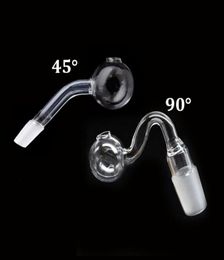 cheapest Glass oil burner pipe thick 10mm 14mm 18mm Male Female pyrex clear oil burner curve water pipe for smoking water bong 45 7152752