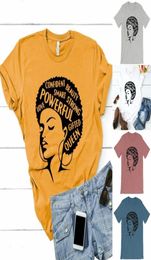 Afro Lady Shirt Women Feminist Tee Girl Power Tshirt Summer Fashion Short Sleeve Tshirt Inspiring Words Letters Printing Cotton T4874097