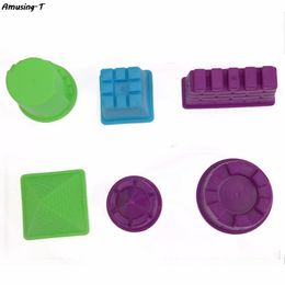 6Pcs Pyramid Sandcastle Beach Sand Portable Castle Sand Clay Mould Building Toy Baby Child Kid Model Building Kits(Random color)