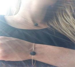 Simple Style Lavarock Beads Necklace Bracelet Women Fashion Natural Stone Necklaces Aromatherapy Essential Oil Diffuser Fine Je6611973