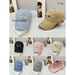 mui mui bucket hat Korean Letter M Fashion Casual Versatile Ins Red Duck Tongue Baseball Hat