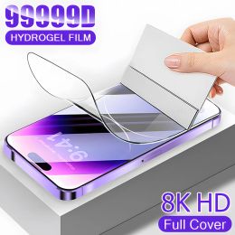 1-4Pcs Hydrogel Film For iPhone 15 14 13 12 Pro Max 8 7 15 Plus Screen Protector For 13 12 Mini 11 Pro X XS Max Film Not Glass