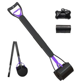 Pooper Scooper with Long Handle for Large Dogs Foldable Portable Durable Pet Waste Pick Up Tool