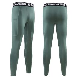 Pants Men Pockets Tights Pants Brand Running Sport Trousers Quick Dry Breathable Workout Compression Leggings Gym Male Pants