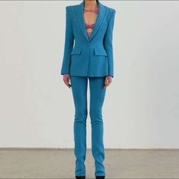 Women's Suits & Blazers S/s Star Diamond One Button Suit Pants Set Two Pieces