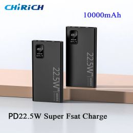 CHIRICH 10000mAh Power Bank with PD22.5W Fast Charging Portable External Battery Charger For iPhone 14 13 Pro Max Samsung Xiaomi