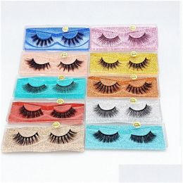 False Eyelashes Faux 3D Mink Natural Thick Eyelash Soft Long Eye Lashes Wispy Cruelty Lash Extension For Beauty Makeup Drop Delivery H Dh4Gq