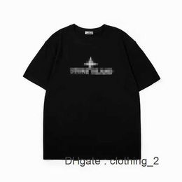 2023 New Mens t Shirts Stone High Quality Brand Islandes Crew Neck Chromees Short Sleeves Tops Tees letter Cross Print Casual T-shirts SCOA