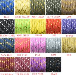 New Gold Silver 550 Paracord Parachute Cord Lanyard Mil Spec Type III 7 Strand Core 100 FT 19 Colours