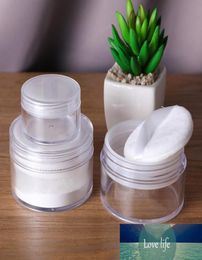 20g50g Empty Travel Powder Case Clear Plastic Cosmetic Jar Loose Powder Box Case Container Holder with Sifter Lids and Powder Puf5880006