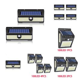 New 190Led/100Led Solar 270 Degree Wide Angle Illuminated Reflector Ip65 Waterproof Deck Garage Front Door Yard Security Light