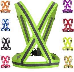 Adjustable Reflective Vest Safety Jacket High Visibility Cycling Clothes Reflective Belt for Adults and Kids Safety Vest4119943