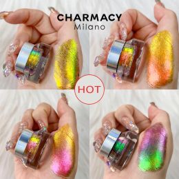 Shadow Chary New 10 Color Multichrome Gel Eyeshadow Chameleon Shiny Gel Eyeshadows Flakes Gel Eye Makeup Duochrome Glitter Eye