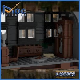 1495pcs Classic Movie MOC Borgin and Burke's McHavelock's Wizarding Headgear Building Block Castle Model DIY Assembly Brick Toy
