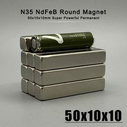 1/2/5/10Pcs 50x10x10mm Neodymium Material 50*10*10 mm NdFeB N35 Magnets Strong Block magnet Magnetic Materials Imanes