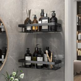 Bathroom Shelf Makeup Storage Organiser Aluminium Alloy Shampoo Rack Shower Shelf Bathroom Accessories No Drill Wall Shelf