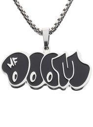MF Doom Mm Black Tide Brand Pendant Necklace Men And Women HipHop Personality Couple Fashion AllMatch Jewelry Gift4703418