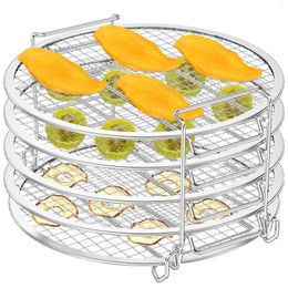 Double Boilers Food Grade Stainless Steel Grilling Rack 5-Layer Air Fryer Dehydrator Toast Stackable Multi-Layer Cooking