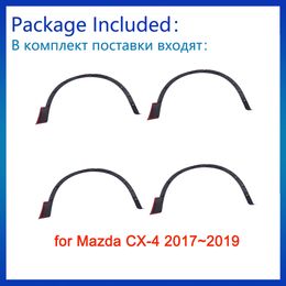 Car Side Wheel Arch Fender for Mazda CX-4 CX4 CX 4 2016 2017 2018 2019 Accessories Auto Flares Black Mudguard Wheel Eyebrow Trim